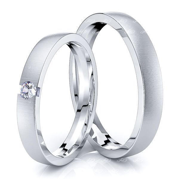 Plain wedding bands for him and her on sale