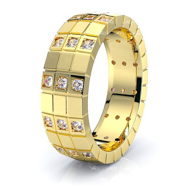 Anna Mens Diamond Wedding Ring