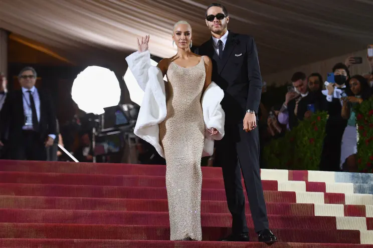 Kim Kardashian arriving at the Met Gala on May 2, 2022. Photo by ANGELA WEISS/AFP via Getty Images