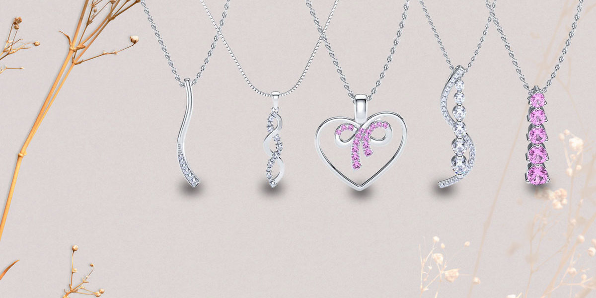 5 Diamond Heart Pendant Necklace for Everyday Wear