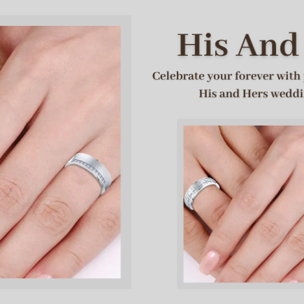 Symbolic Matching Wedding Bands for Soulmates and Best Friends