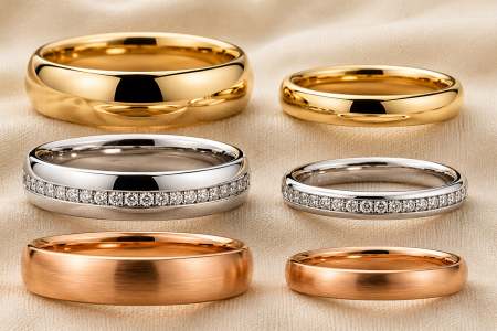 His and Hers Gold Wedding Bands: 18 Matching Sets in Yellow, White & Rose Gold (2026)