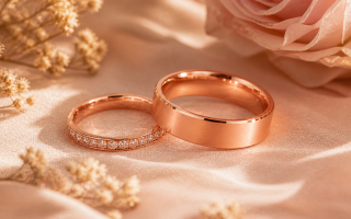 his and hers rose gold bands
