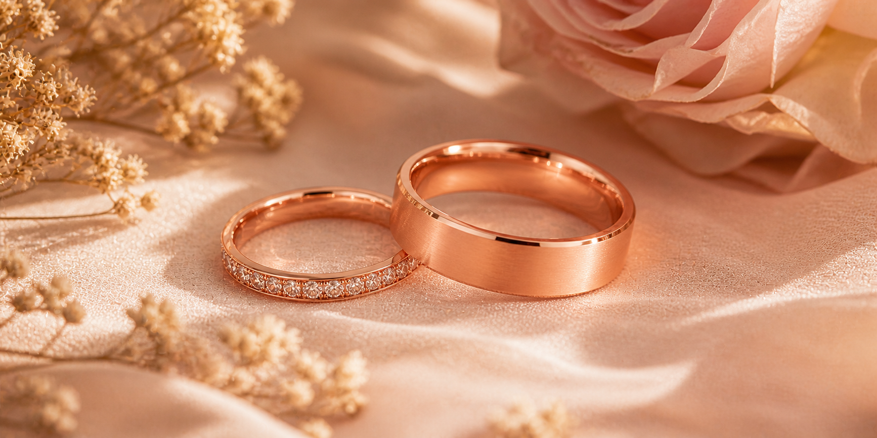 his and hers rose gold bands
