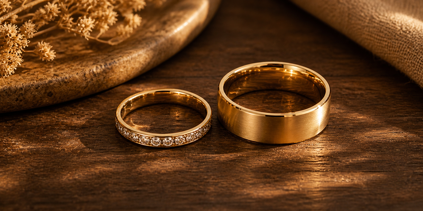 his and hers yellow gold